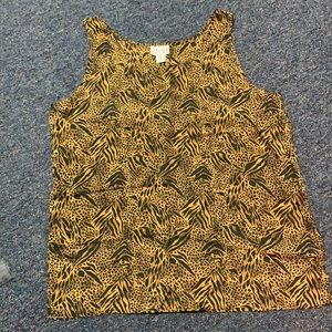 100% Silk leopard print tank.  NWOT.
